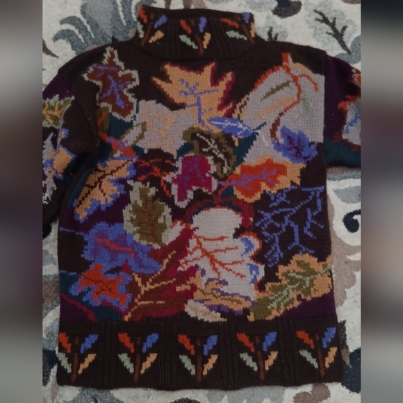 80s Sweater Wool Thick Knit Fall Winter Vintage Ski Jumper Hong Kong XL Pullover - Picture 3 of 12